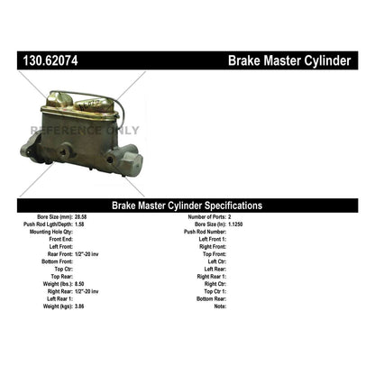 Centric Parts Brake Master Cylinder 130.62074