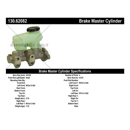 Centric Parts Brake Master Cylinder 130.62082
