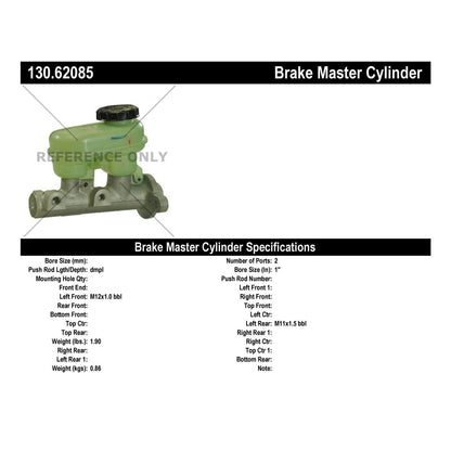 StopTech Premium Brake Master Cylinder 130.62085