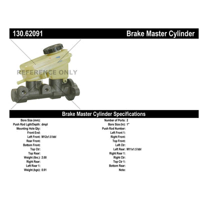 StopTech Premium Brake Master Cylinder 130.62091