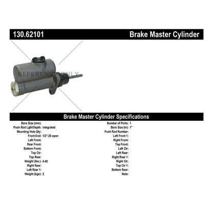 Stoptech Centric Premium Brake Master Cylinder 130.62101