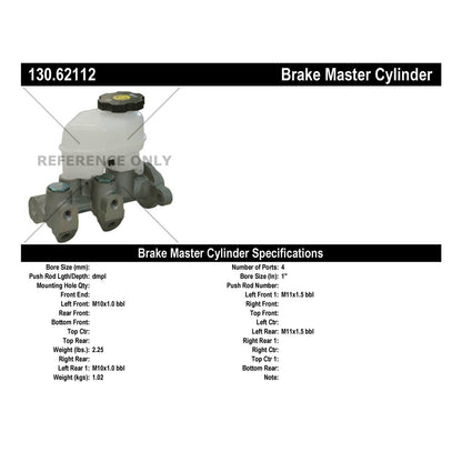 Stoptech Centric Premium Brake Master Cylinder 130.62112