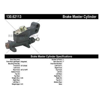 Centric Parts Premium Brake Master Cylinder 130.62113