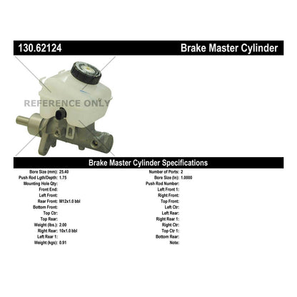 Centric Parts Brake Master Cylinder Premium for 2000-2005 Saturn L100-L300 130.62124