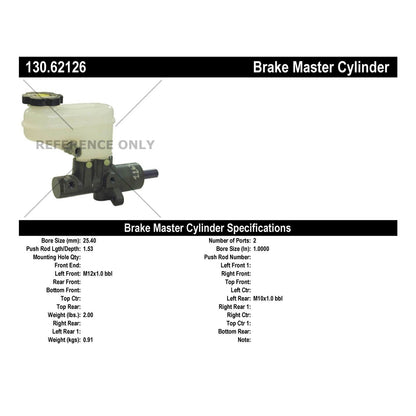Centric Parts Premium Brake Master Cylinder 130.62126