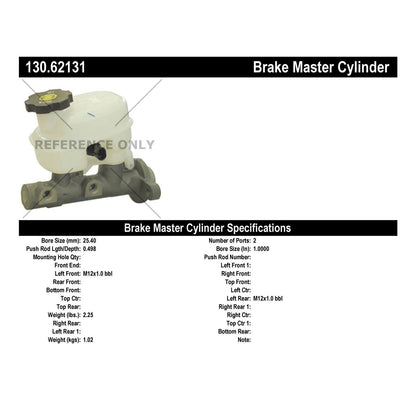 Centric Parts Premium Brake Master Cylinder for 2004-2005 Buick LeSabre, Park Avenue, Cadillac DeVille, Seville, Pontiac Bonneville 130.62131