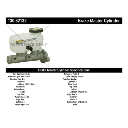 Centric Parts Premium Brake Master Cylinder 130.62132