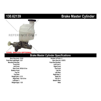 Centric Parts Premium Brake Master Cylinder 130.62139