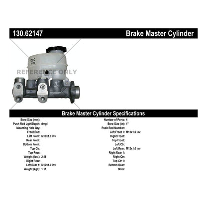 Centric Parts Premium Brake Master Cylinder for 2006-2008 Chevrolet Impala Monte Carlo 130.62147