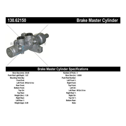 Centric Parts Premium Brake Master Cylinder 130.62150