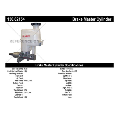 Centric Parts Premium Brake Master Cylinder for 2008 Chevrolet Malibu Pontiac G6 Saturn Aura 130.62154