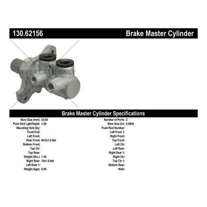 Centric Parts Premium Brake Master Cylinder 130.62156