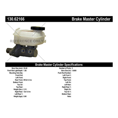 Centric Parts Premium Brake Master Cylinder 130.62166