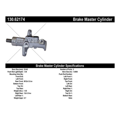 Stoptech Centric Premium Brake Master Cylinder 130.62174