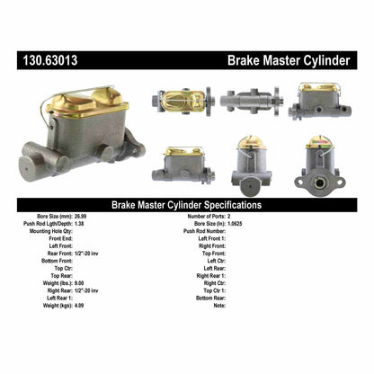 Centric Parts Premium Brake Master Cylinder 130.63013