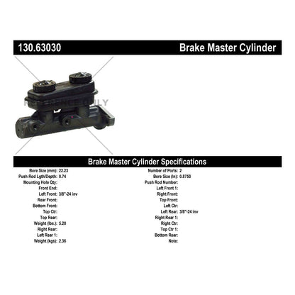 Centric Parts Brake Master Cylinder Premium 130.63030