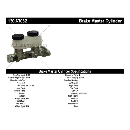 Centric Parts Brake Master Cylinder Premium 130.63032