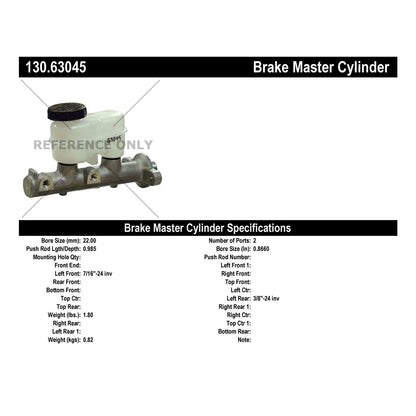 Centric Parts Premium Brake Master Cylinder 130.63045