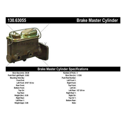 Centric Parts Brake Master Cylinder Premium 130.63055