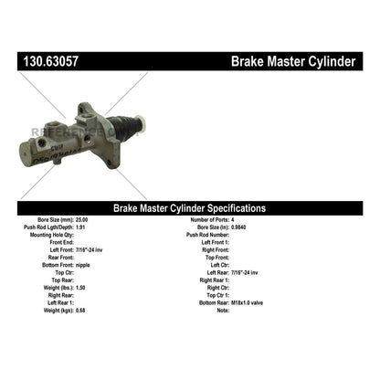 Centric Parts Premium Brake Master Cylinder 130.63057