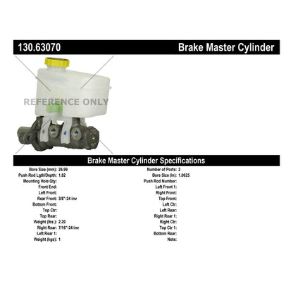 Centric Parts Brake Master Cylinder Premium 130.63070