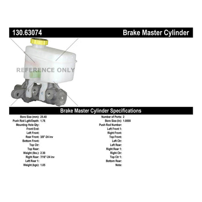 Centric Parts Premium Brake Master Cylinder 130.63074