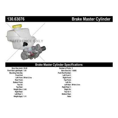 Centric Parts Premium Brake Master Cylinder 130.63076