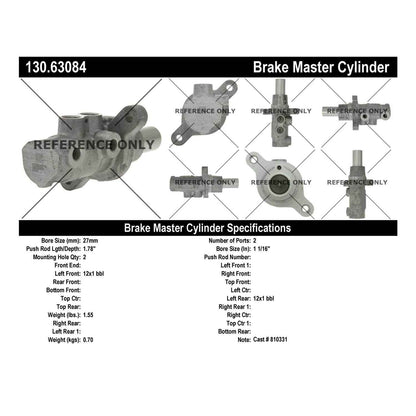 Centric Parts Premium Brake Master Cylinder 130.63084