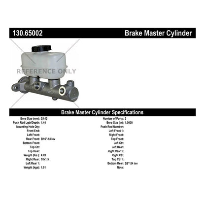 Centric Parts Premium Brake Master Cylinder 130.65002