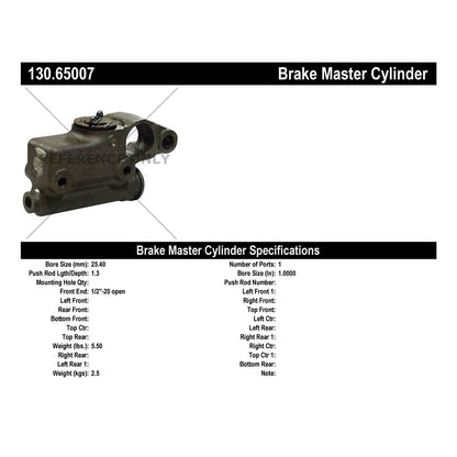 Centric Parts Premium Brake Master Cylinder 130.65007