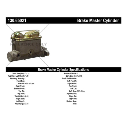 Stoptech Centric Premium Brake Master Cylinder 130.65021