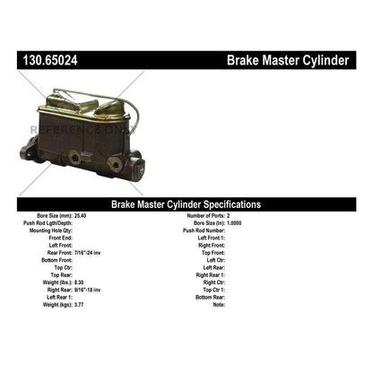 Centric Parts Brake Master Cylinder Premium 130.65024