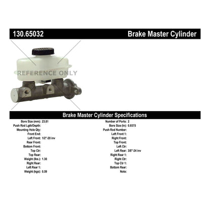 Centric Parts Brake Master Cylinder Premium 130.65032