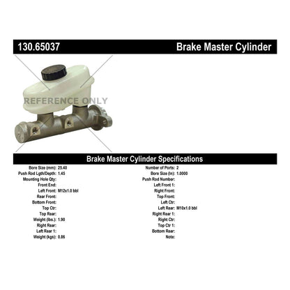 Centric Parts Premium Brake Master Cylinder 130.65037