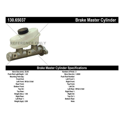 Centric Parts Brake Master Cylinder Premium 130.65037