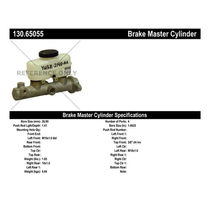 Centric Parts Brake Master Cylinder Premium 130.65055