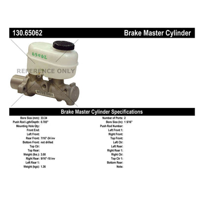 Centric Parts Brake Master Cylinder Premium 130.65062