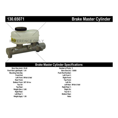 Centric Parts Premium Brake Master Cylinder 130.65071