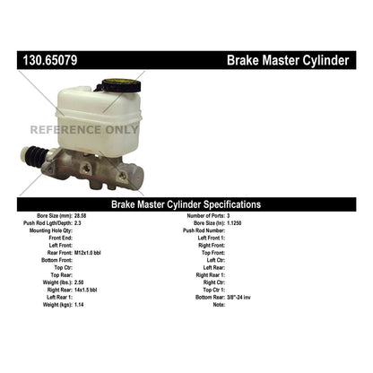 Centric Parts Brake Master Cylinder Premium 130.65079