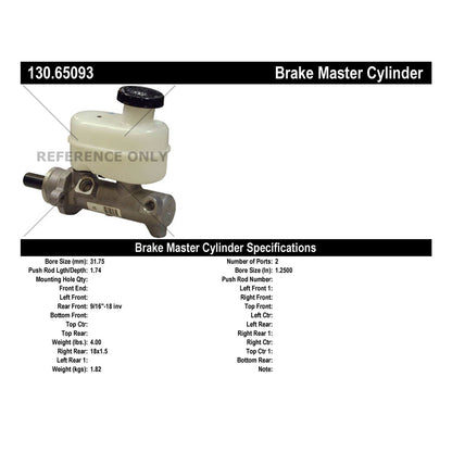 Centric Parts Premium Brake Master Cylinder 130.65093