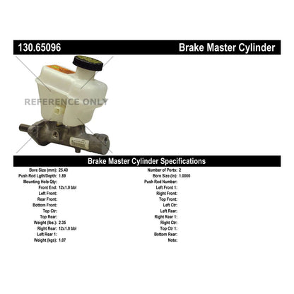 Centric Parts Premium Brake Master Cylinder 130.65096