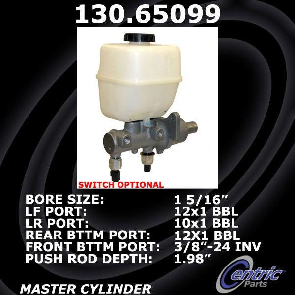 Centric Parts Premium Brake Master Cylinder 130.65099