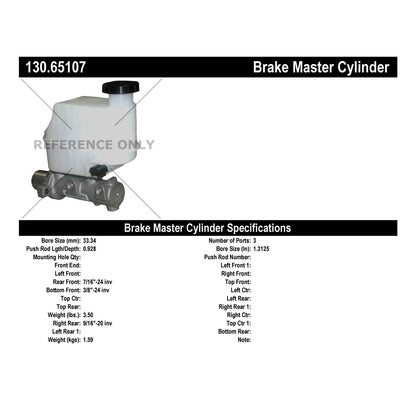 Centric Parts Premium Brake Master Cylinder 130.65107
