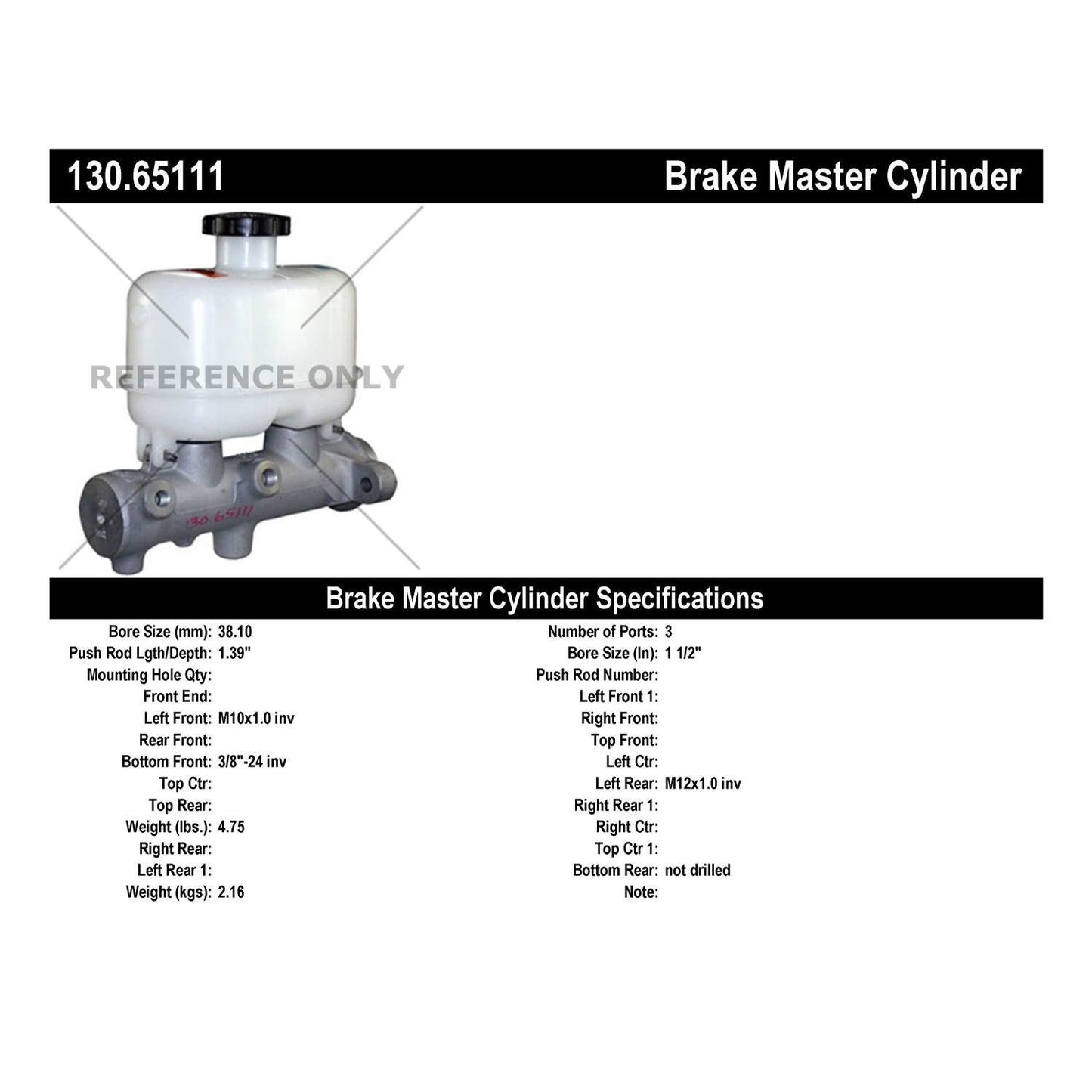 Centric Parts Brake Master Cylinder Premium for 2006-2010 Ford Super Duty