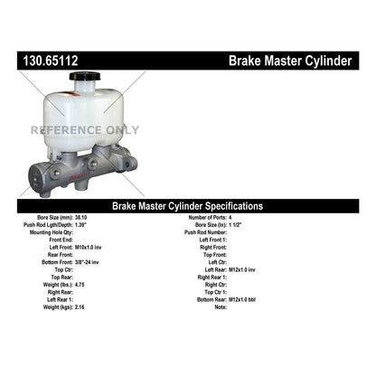 StopTech Premium Brake Master Cylinder 130.65112
