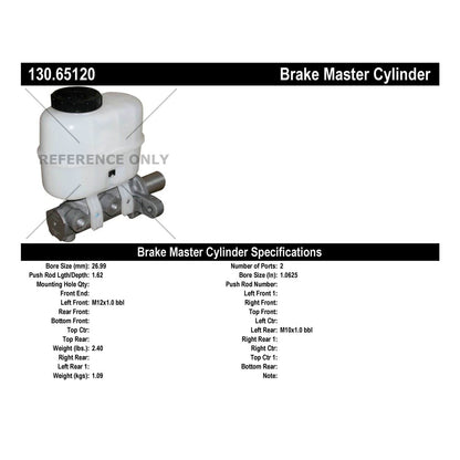 Centric Parts Premium Brake Master Cylinder 130.65120