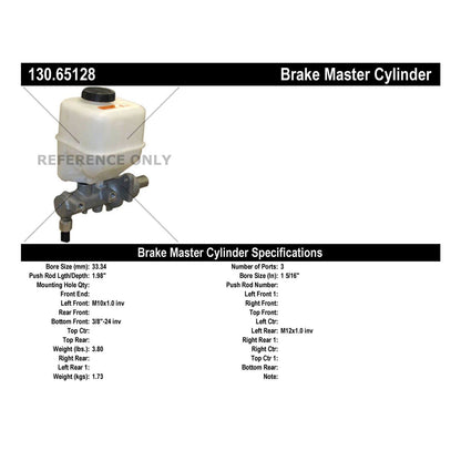 Centric Parts Premium Brake Master Cylinder for 2006-2010 Ford F-250/F-350/F-450/F-550 Super Duty 130.65128