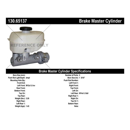 Centric Parts Premium Brake Master Cylinder for 2010-2013 Ford F-250 Super Duty, 2010-2012 Ford F-350 Super Duty 130.65137