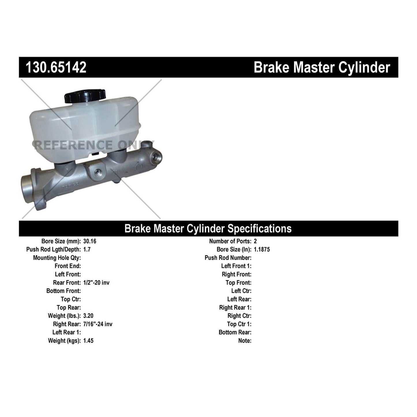 Centric Parts Premium Brake Master Cylinder 130.65142