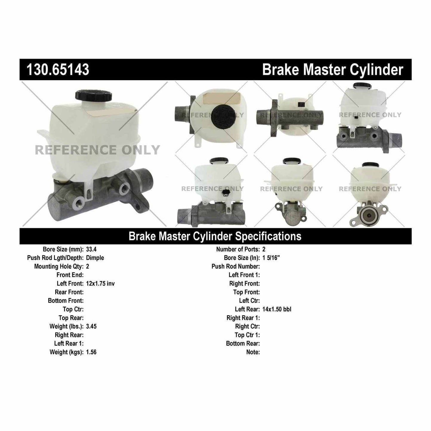 Centric Parts Brake Master Cylinder Premium for Ford F-250 Super Duty 2013-2016 130.65143